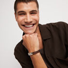 Leather bracelet with clasp